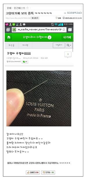 &nbsp;일간베스트의 조작 게시물.